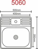 Мойка Кухонная Platinum 5060 0,7/160 Satin - изображение 2