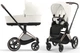 Універсальна коляска 2 в 1 Cybex Priam 4.0 Off White шасі Rose gold - зображення 1