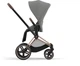 Універсальний візочок 3 в 1 Cybex Priam 4.0 шасі Rosegold (автокрісло Cloud T i-Size) Mirage grey - зображення 4