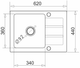 Zlewozmywak Pyramis Sparta Plus Lux 78x48 1B1D Czarny (070 083 701) - obraz 2