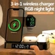 Док-станція A37 5in1+Lamp/Alarm Clock 30W для Apple IPhone, iWatch, AirPods з годинником і світильником чорна - зображення 6