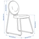 Стул IKEA MÅNHULT, черный, Хакебо серо-зеленый, 005.470.57 - изображение 10