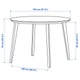Стіл IKEA ЛИСАБО, ясеновий шпон, 105 см, 404.164.98 - зображення 13