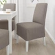 Стул средней длины с чехлом IKEA BERGMUND, белый, Нольхага серый, без, 393.900.03 - изображение 3