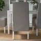 Стул средней длины с чехлом IKEA BERGMUND, белый, Нольхага серый, без, 393.900.03 - изображение 6