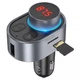 Автомобильный FM-трансмиттер модулятор Bluetooth Hoco FM Launcher E72 Alegria 30W (2xUSB + Type-C) metal gray - изображение 3