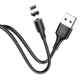 Магнітний Кабель Hoco X52 Sereno Magnetic Lightning 1m Black - зображення 1