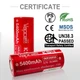 Аккумулятор 26650 3.7V 5400mAh 15A Li-ion INR26650-K54 1шт 26*65mm Vapcell - изображение 2