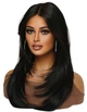 Парик брюнетки, термоволокно DC Хouje Long Black - изображение 4