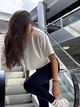 Женская укороченная футболка TOP свободного кроя для любых активностей L Белая (TH020000L) - изображение 6