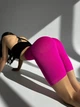 Велосипедки женские EASY с Push Up Фитнес Спорт Однотонные Бесшовные M Розовая Фуксия (XS050000M) - изображение 8