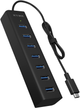 Hub USB ICY BOX 7-port USB Type-A with USB Type-C interface Black (IB-HUB1700-C3) - obraz 1