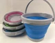 Ведро складное Collapsible Bucket туристическое Синий 5 литров цвет (FG22) - изображение 2