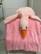 Идеальный подарок подушка-игрушка с пледом 3 в1 My Kigu Гусь - обнимусь антистрес мягкая большая 130 см розовый - изображение 2