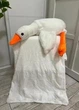 Идеальный подарок подушка-игрушка с пледом 3 в1 My Kigu Гусь - обнимусь антистрес мягкая большая 130 см белый - изображение 3
