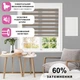 Ролета День Ночь TyulPan 50x170 см Какао с нижним фиксатором - изображение 3