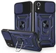 Чехол Camshield c кольцом-подставкой на iPhone XR синий - изображение 1