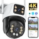 Внешняя беспроводная поворотная 8MP IP камера видеонаблюдения с двумя объективами DEREVIN XM58, ICSee / XMEye - изображение 1