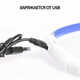 Светящийся LED ошейник для собак влагостойкий с USB зарядкой (38см) Синий - изображение 6