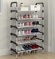 Полка для обуви 6 ярусов модульная складная New shoe rack металлическая органайзер стойка для обуви - изображение 4