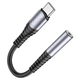 Перехідник Hoco LS33 адаптер Type-C to AUX (3.5mm, на OTG, для планшетів та смартфонів, TPE) - Сірий - зображення 5