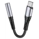 Перехідник Hoco LS33 адаптер Type-C to AUX (3.5mm, на OTG, для планшетів та смартфонів, TPE) - Сірий - зображення 6