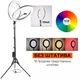 Кольцевая цветная LED лампа Soft Ring Light 45 cm 18" MJ-45 с тремя держателями для телефона и пультом ДУ |Без штатива | 756479 - изображение 2