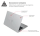 Чохол-накладка для MacBook Air 15,3 M5/M4/M3/M2, білий, Matte Shell, матовий, пластиковий, захисний аксесуар для ноутбука, протиударний, з вентиляцією та доступом до портів, для макбука, ArmorStandart (ARM70397) - зображення 2