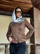 Жіноча замшева куртка-жакет Fashion 42/44 мокко - зображення 4