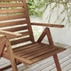 Кресло с регулируемой спинкой IKEA NÄMMARÖ, садовий, складная светло-коричневая морилка, 505.103.01 - изображение 10
