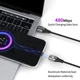 Магнітний кабель Type-C to Type-C PD 66W 5А швидка зарядка FAST CHARGING передача даних 1000мм black (743667360096) - зображення 3