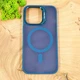 Чохол Baseus Smoke case Magsafe with Metal Stand для iPhone 13 Pro Dark Blue - зображення 1