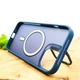 Чехол Baseus Smoke case Magsafe with Metal Stand для iPhone 11 Dark Blue - изображение 3