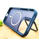 Чохол Baseus Smoke case Magsafe with Metal Stand для iPhone 13 Pro Dark Blue - зображення 3