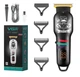 Аккумуляторная машинка для стрижки волос VGR V-971 с LED-дисплеем и насадками (Черный) - изображение 1