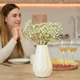 Ваза для цветов MBM HOME пластиковая 20 см DH-FLOWERS-07 WHITE Белая - изображение 1