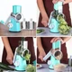 Овочерізка мультислайсер Tabletop Drum Grater Kitchen Master Терка для овочів та фруктів 3 насадки. Колір блакитний - зображення 8