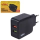 Сетевое зарядное устройство VOIN 28W, 2 USB, QC3.0 (Port 1-5V*3A/9V*2A/12V*1.5A. Port 2-5V2A) - изображение 1