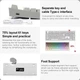 Механічна клавіатура з HOT SWAP REDRAGON FizzK617 RGB 61 Keys RED SWITCH UKR/ENG White Grey (FizzK617WG) - изображение 5