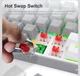 Механічна клавіатура з HOT SWAP REDRAGON FizzK617 RGB 61 Keys RED SWITCH UKR/ENG White Grey (FizzK617WG) - изображение 7