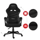 Игровое компьютерное кресло HUZARO FORCE 4.4 Carbon Mesh Обивка ткань Черный - изображение 4