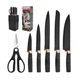 Набор кухонных ножей на подставке Knife Set 7 предметов из нержавеющей стали - изображение 2
