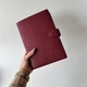 Обкладинка Make Sense А5 натуральна шкіра для планера на кільцях 2,5см темно-червона - изображение 3