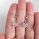Сережки Hand Made з кубиками Swarovski кольору Crystal AB CAL - зображення 3