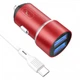 Автомобільний Зарядний Пристрій USB SkyDolphin SZ02 2USB 2.4A (Червоний) - изображение 2