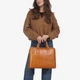 Сумка для ноутбука женская кожаная большая на молнии Regina Notte Briefcase m01304_g Рыжий - изображение 2