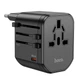 Перехідник для розеток HOCO Walker three-port PD20W Universal conversion charger AC15 | 2USB/Type-C| Чорний - зображення 5
