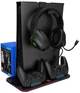 Stojak do PS5 Canyon CS-5 RGB z chłodzeniem i ładowaniem do gamepadów Black (CND-CSPS5B) - obraz 2