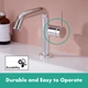 Cмеситель для умывальника однорычажный HANSGROHE Tecturis S EcoSmart+ хром латунь 73321000 - изображение 6