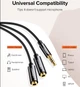 Кабель спліттер розгалужувач UGREEN mini jack 3.5mm Male to 2 Female Audio Cable (20cm). Black - зображення 2